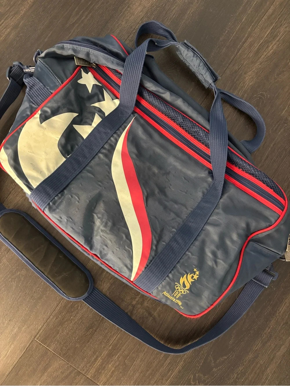 Vintage 1996 Atlanta Olympics Duffel Bag American Flag Print